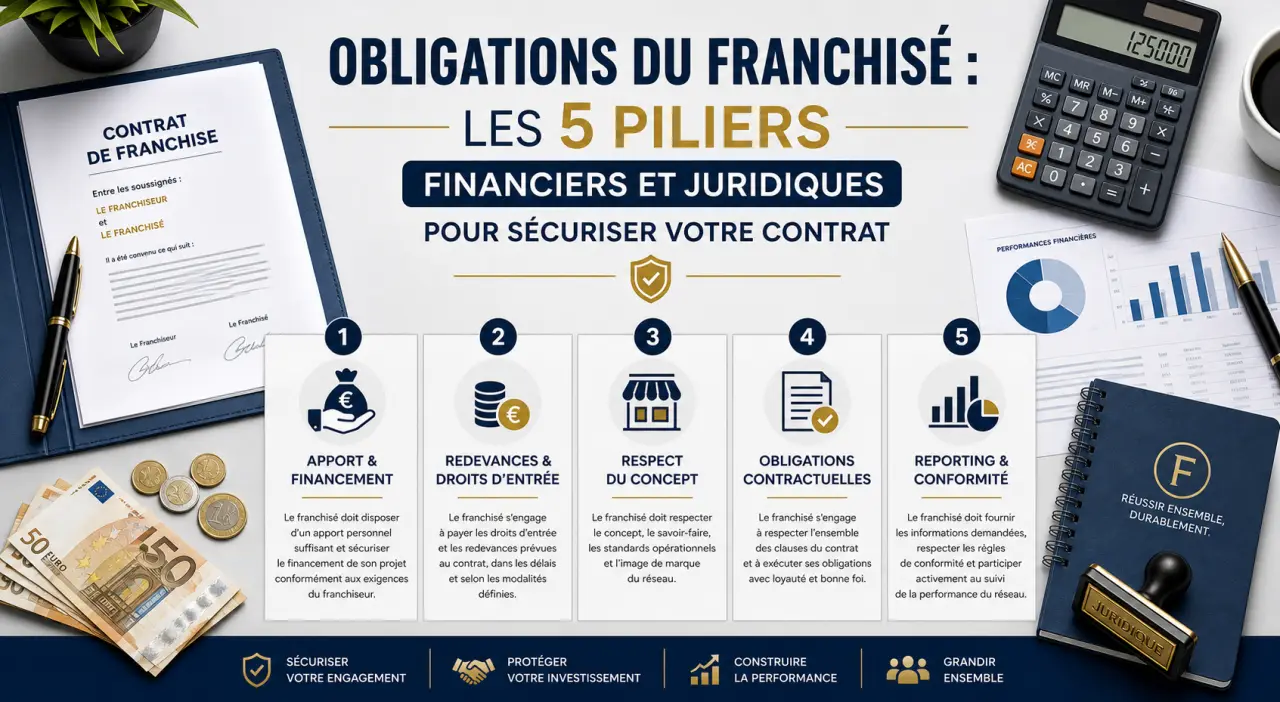 Obligations du franchisé : les 5 piliers financiers et juridiques pour sécuriser votre contrat