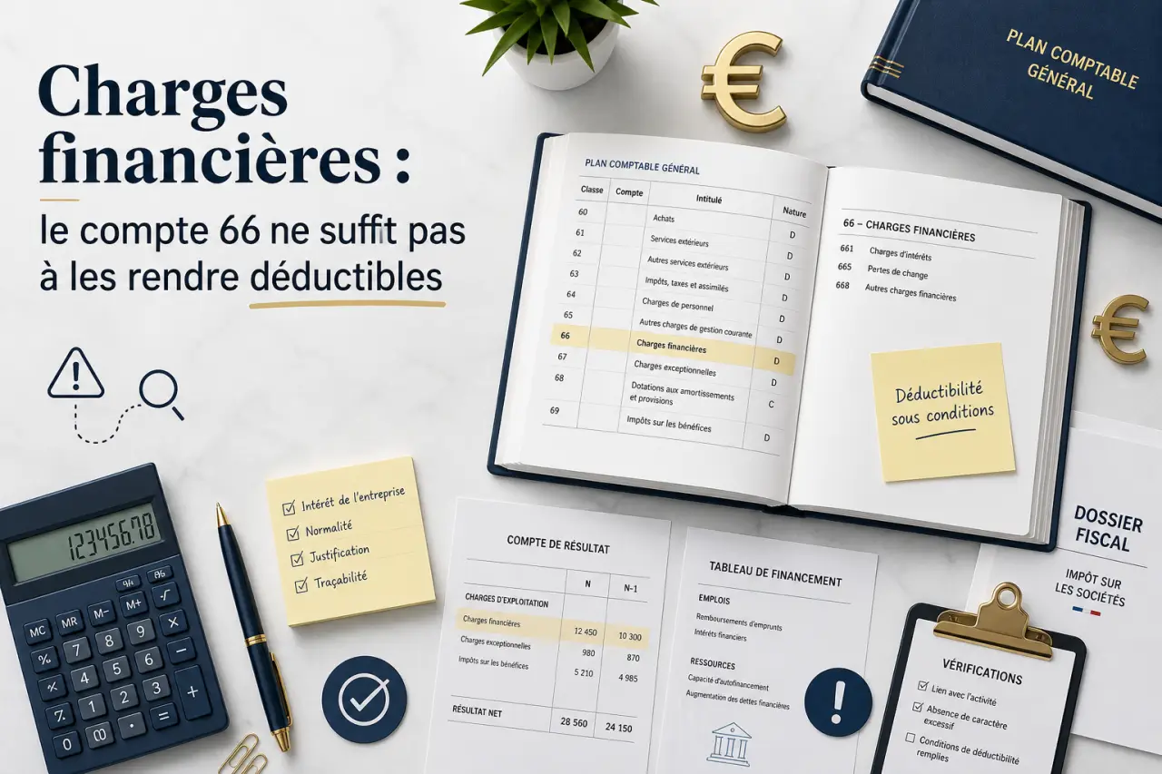 Charges financières : le compte 66 ne suffit pas à les rendre déductibles