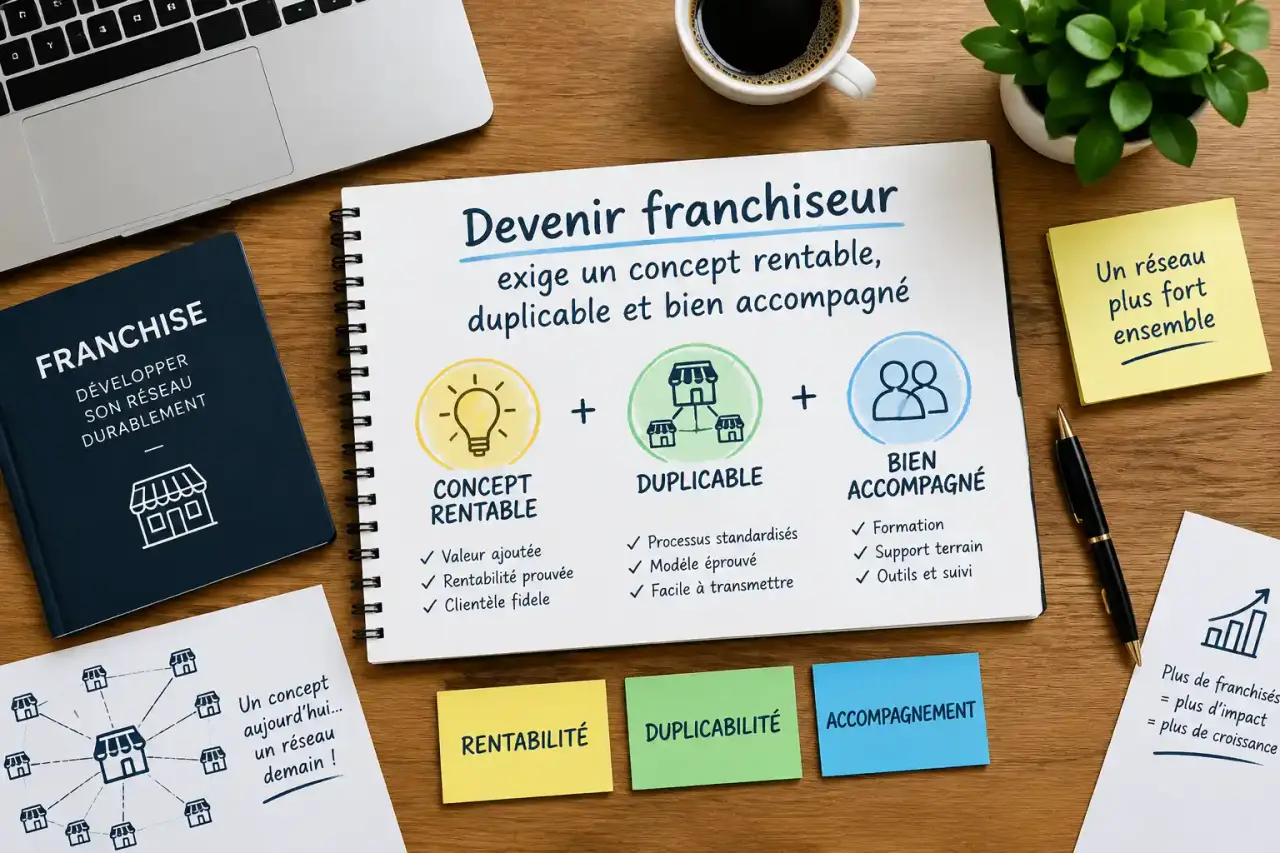 Devenir franchiseur exige un concept rentable, duplicable et bien accompagné