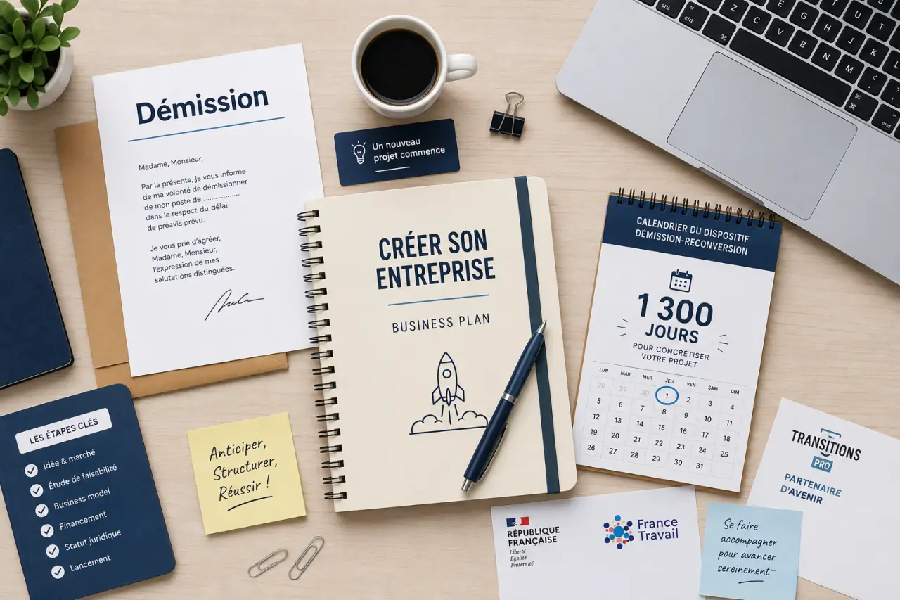 Démission pour créer son entreprise : 1 300 jours, CEP et validation à obtenir