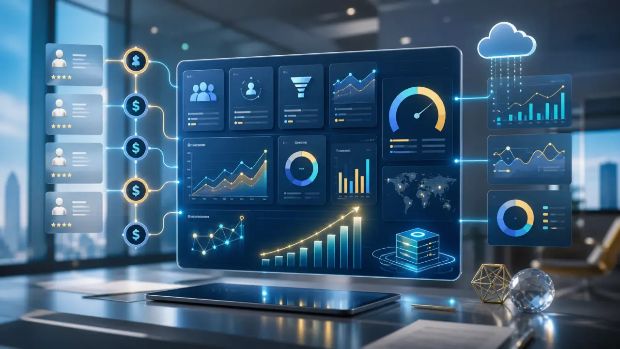 Tableau de bord financier et flux de données en temps réel